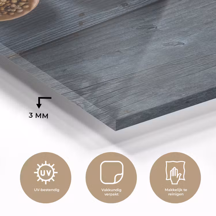 Kruiden - Lepels - Hout - Keuken - Specerijen - Industrieel plexiglas 5mm klein -sfeer2