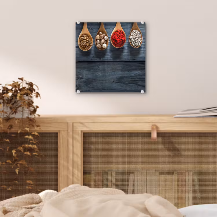 Kruiden - Lepels - Hout - Keuken - Specerijen - Industrieel plexiglas 5mm klein -sfeer4