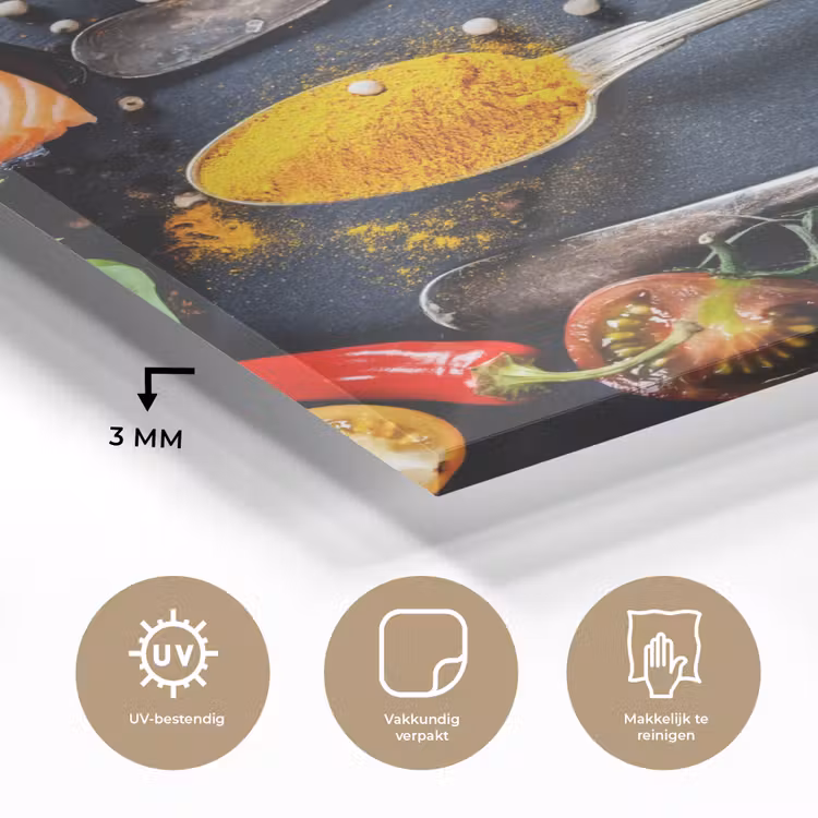 Kruiden - Lepels - Keuken - Specerijen plexiglas 5mm klein -sfeer2