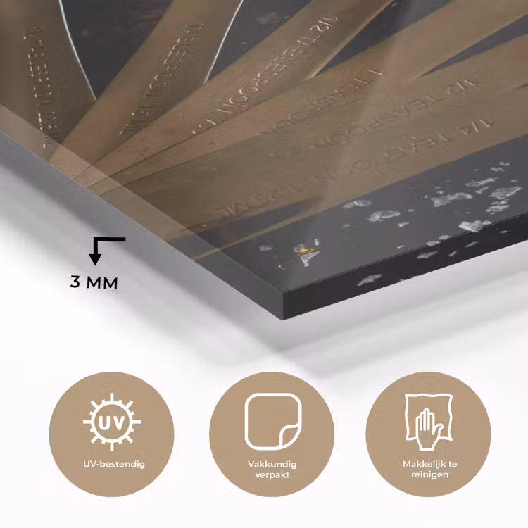 Kruiden - Lepels - Zout - Specerijen - Zwart plexiglas 5mm klein -sfeer2