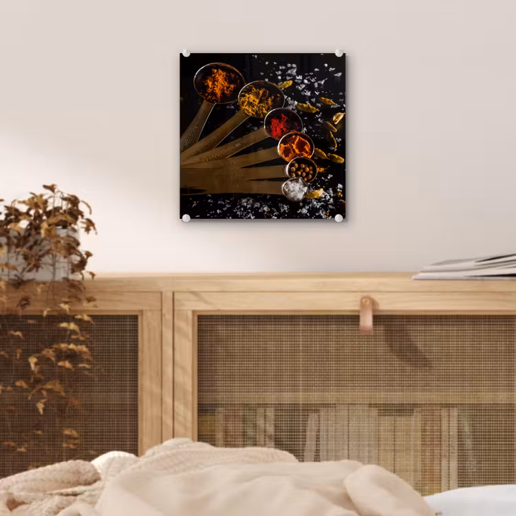 Kruiden - Lepels - Zout - Specerijen - Zwart plexiglas 5mm klein -sfeer4