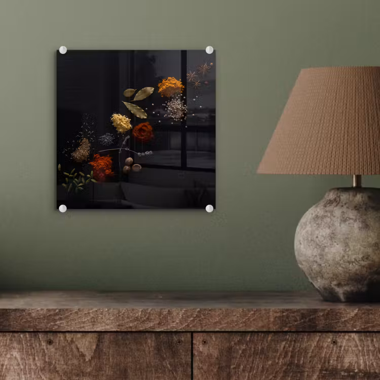 Kruiden - Zwart - Specerijen - Keuken - Koken plexiglas 5mm klein -sfeer3