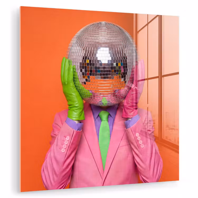 Kunst - Disco bal - Kleurrijk - Modern - Studio plexiglas 5mm klein -zzzproduct_nieuw