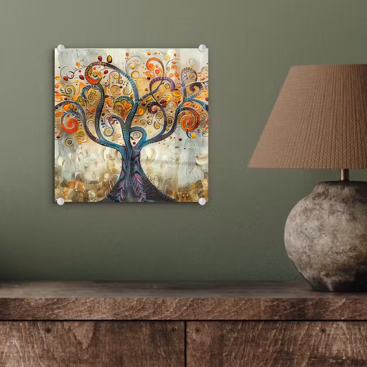 Kunst - Levensboom - Botanisch - Abstract plexiglas 5mm klein -sfeer3