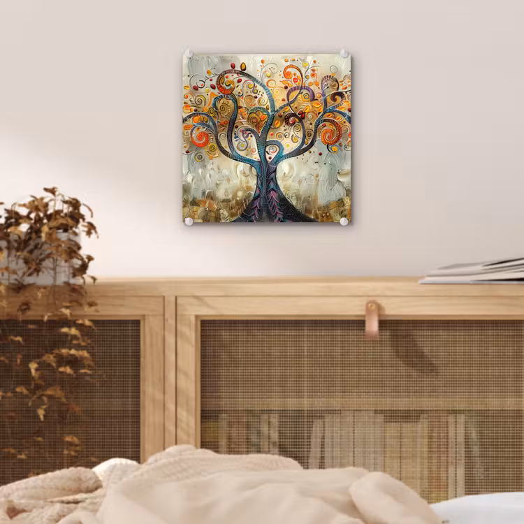 Kunst - Levensboom - Botanisch - Abstract plexiglas 5mm klein -sfeer4
