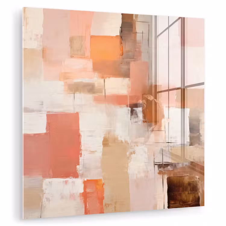 Kunst - Roze - Abstract plexiglas 5mm klein -zzzproduct_nieuw