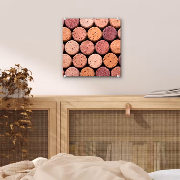 Kurk - Patroon - Abstract - Modern - Rood plexiglas 5mm klein -sfeer4