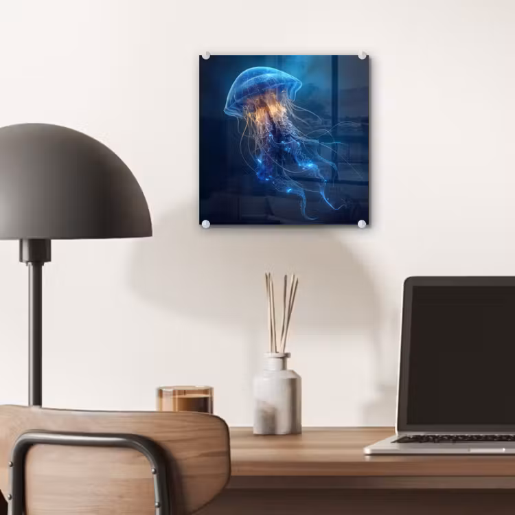 Kwal - Lichtgevend - Tentakels - Blauw plexiglas 5mm klein -sfeer6