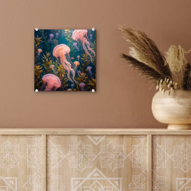 Kwal - Roze - Onderwater - Zeeleven - Dieren plexiglas 5mm klein -sfeer5