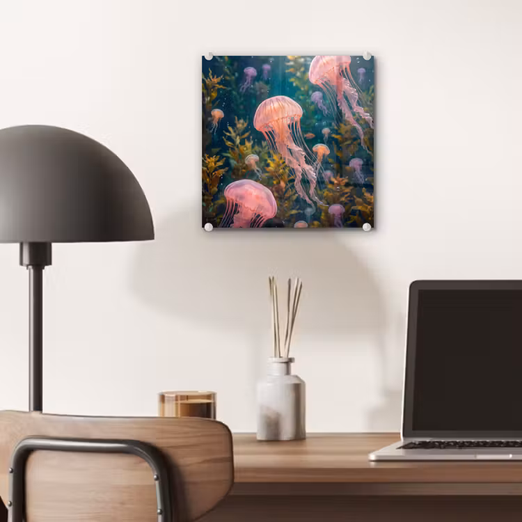 Kwal - Roze - Onderwater - Zeeleven - Dieren plexiglas 5mm klein -sfeer6
