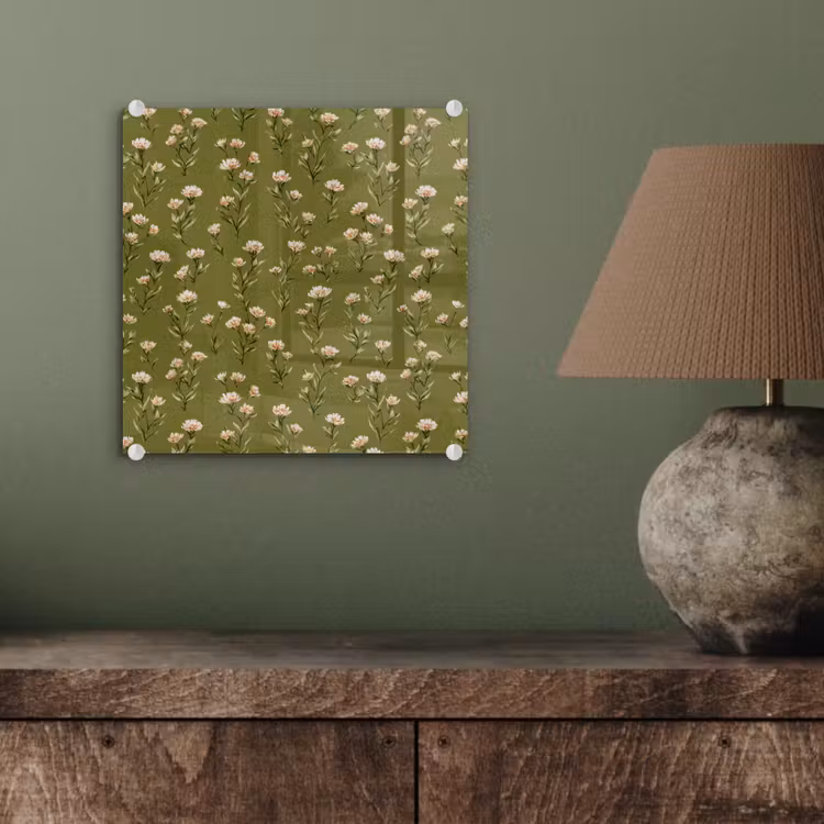 Landelijk - Bloemen - Groen plexiglas 5mm klein 11 -sfeer3