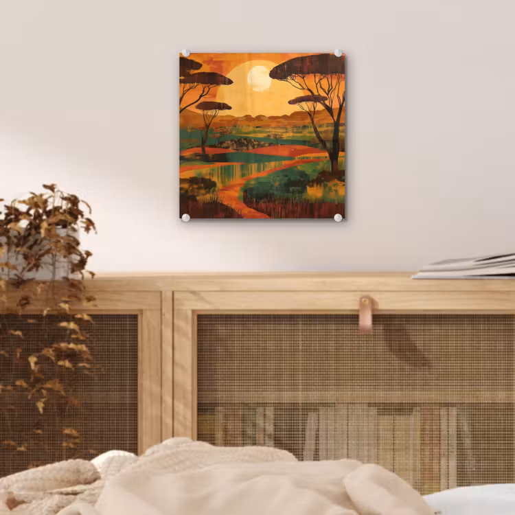 Landschap - Afrikaans - Zon plexiglas 5mm klein -sfeer4