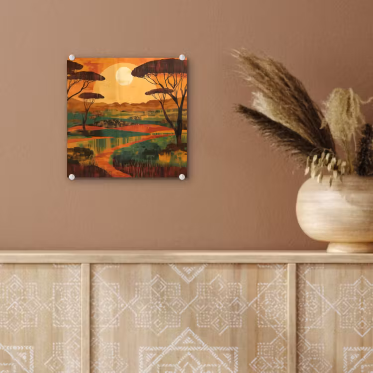 Landschap - Afrikaans - Zon plexiglas 5mm klein -sfeer5