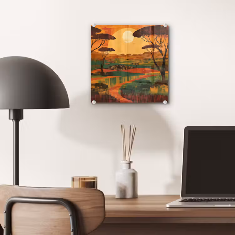 Landschap - Afrikaans - Zon plexiglas 5mm klein -sfeer6