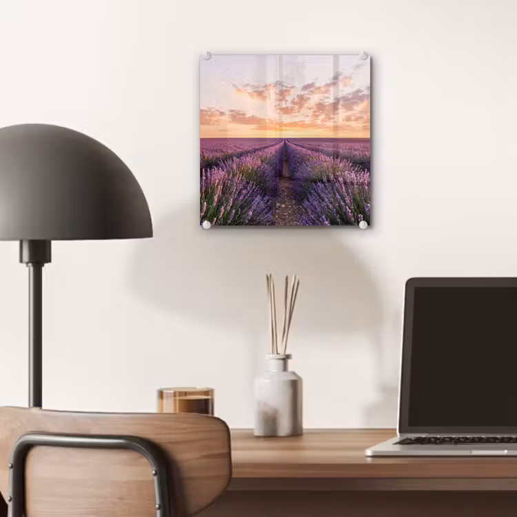 Landschap - Lavendelveld - Paars plexiglas 5mm klein -sfeer6