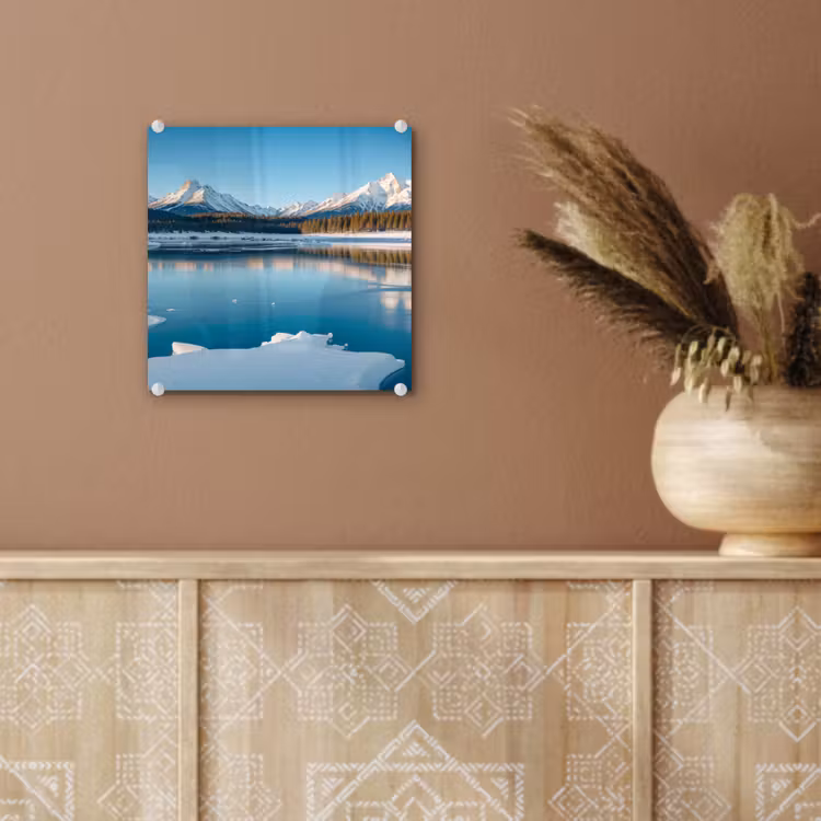Landschap - Winter - Meer - Bergen - Uitzicht - IJs plexiglas 5mm klein -sfeer5