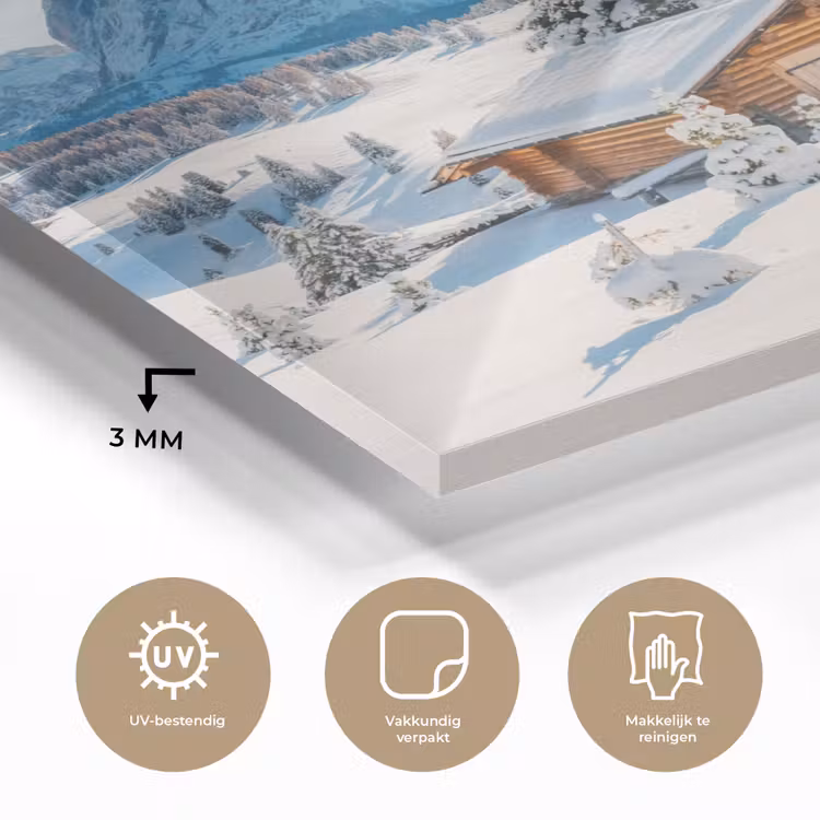 Landschap - Winter - Sneeuw plexiglas 5mm klein -sfeer2