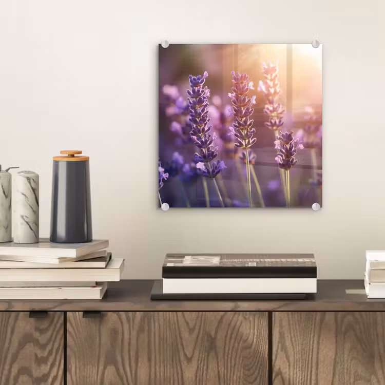 Lavendelbloemen - Paars - Zonlicht plexiglas 5mm klein -sfeer1