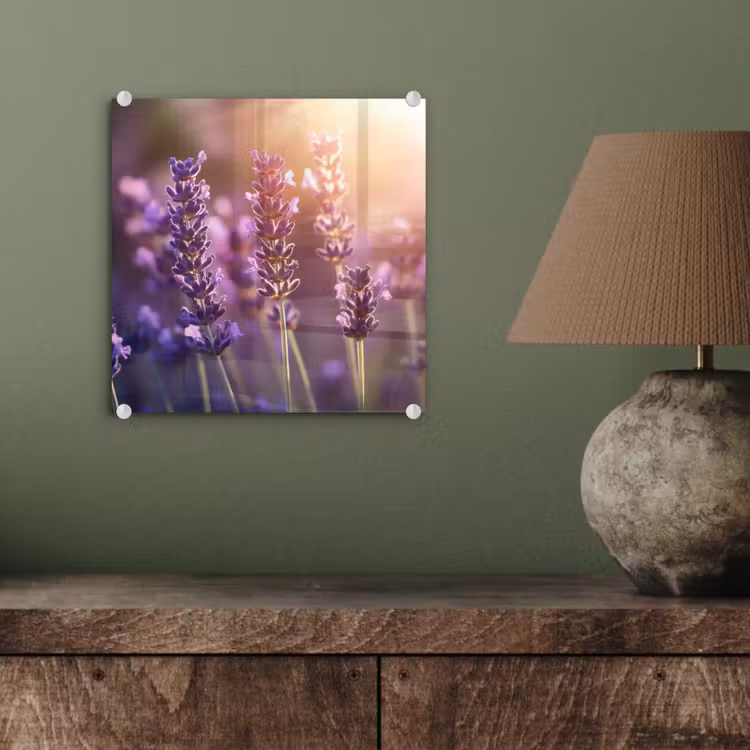 Lavendelbloemen - Paars - Zonlicht plexiglas 5mm klein -sfeer3