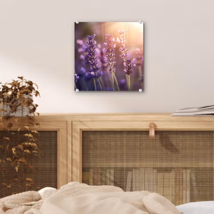 Lavendelbloemen - Paars - Zonlicht plexiglas 5mm klein -sfeer4