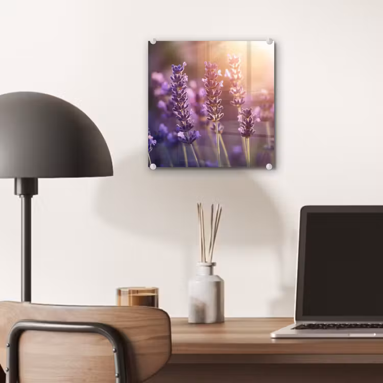 Lavendelbloemen - Paars - Zonlicht plexiglas 5mm klein -sfeer6