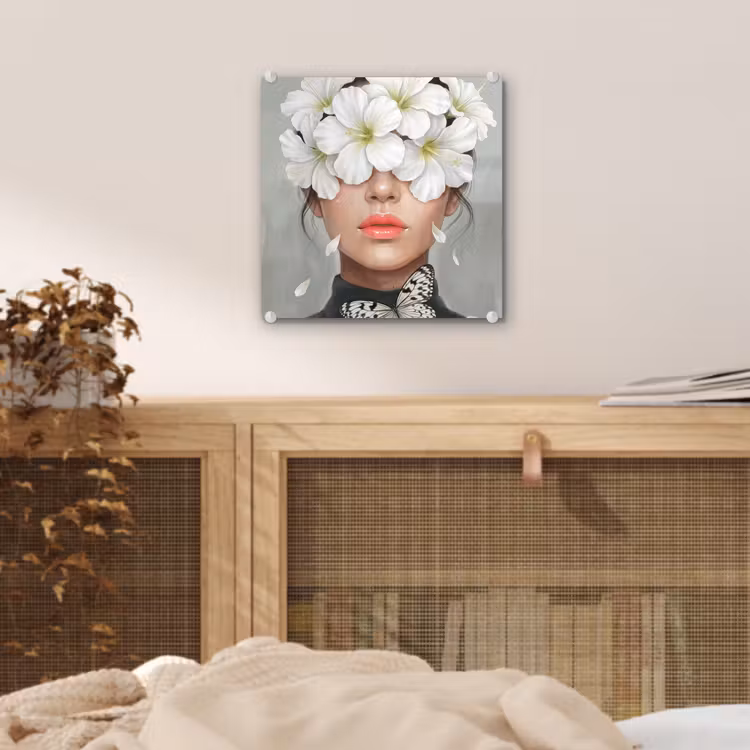Lelies - Portret - Wit plexiglas 5mm klein -sfeer4