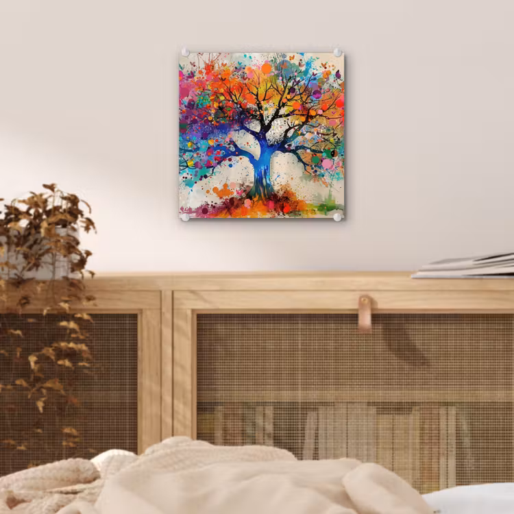 Levensboom - Natuur - Kleurrijk - Boom plexiglas 5mm klein -sfeer4