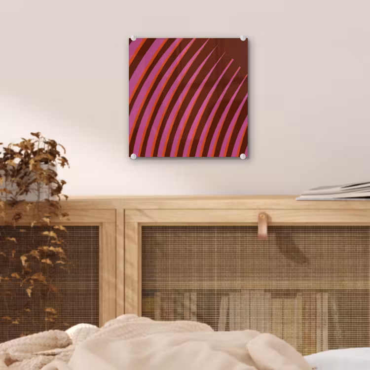 Lijnen - Rood - Beweging plexiglas 5mm klein -sfeer4