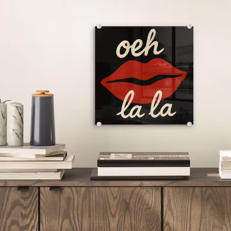 Lip - Rood - Quote plexiglas 5mm klein -sfeer1