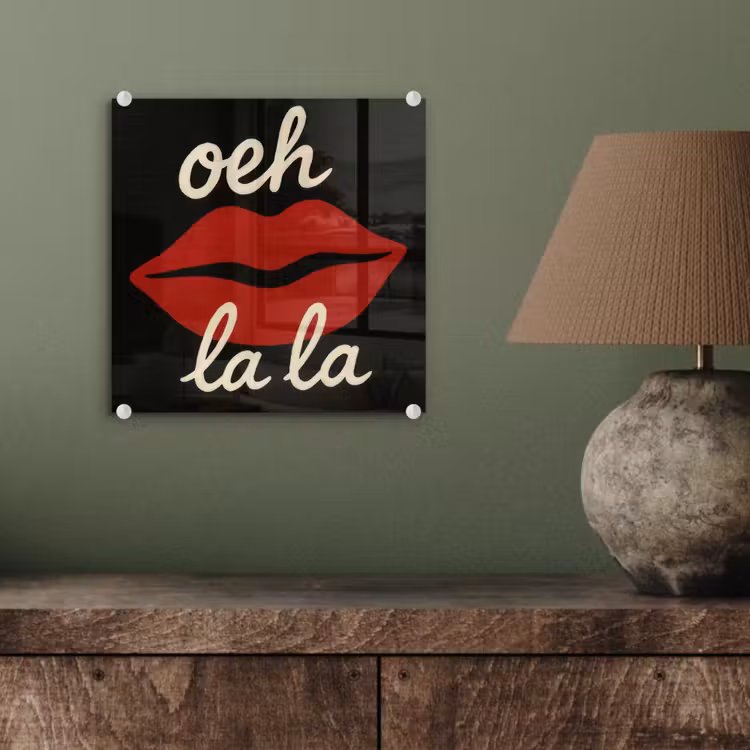 Lip - Rood - Quote plexiglas 5mm klein -sfeer3