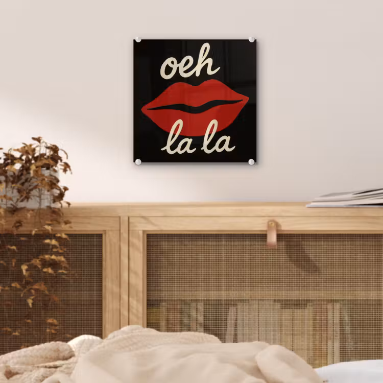Lip - Rood - Quote plexiglas 5mm klein -sfeer4