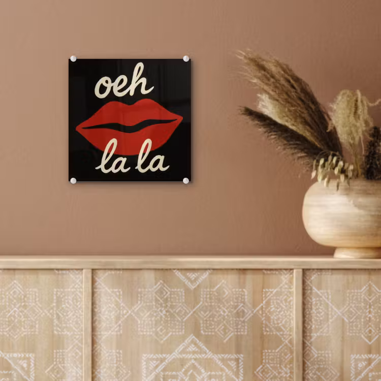 Lip - Rood - Quote plexiglas 5mm klein -sfeer5