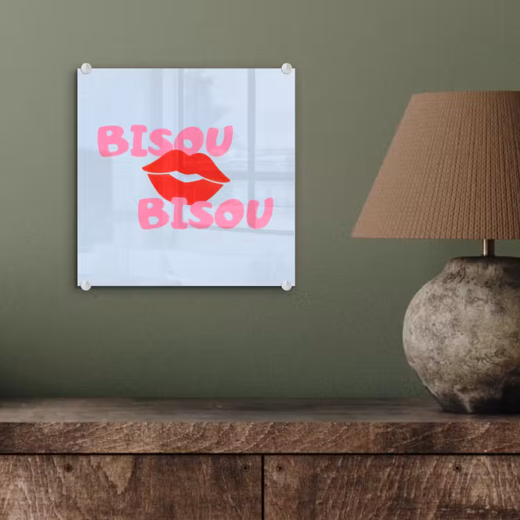 Lippen - Bisou - Blauw plexiglas 5mm klein -sfeer3