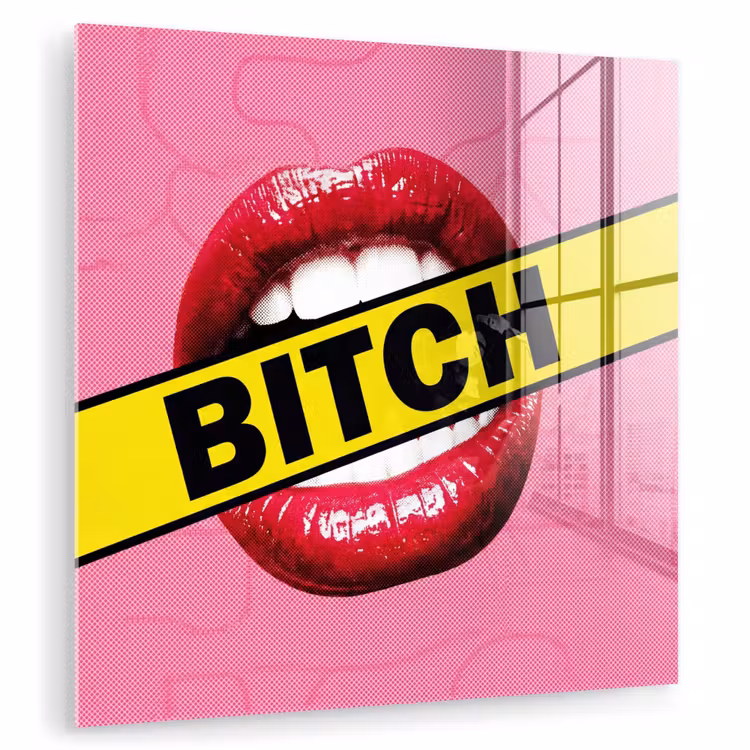 Lippen - Tekst - Kleurrijk plexiglas 5mm klein -zzzproduct_nieuw