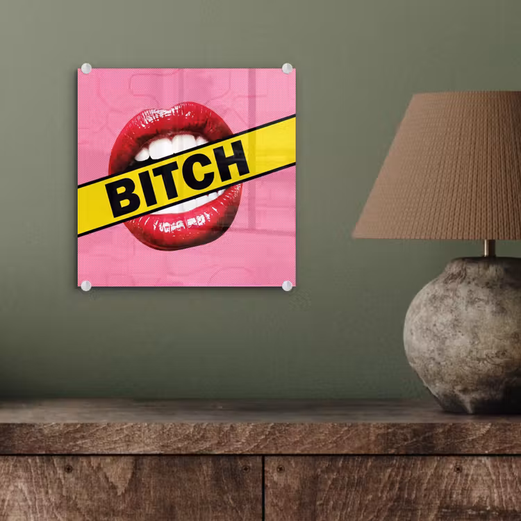 Lippen - Tekst - Kleurrijk plexiglas 5mm klein -sfeer3