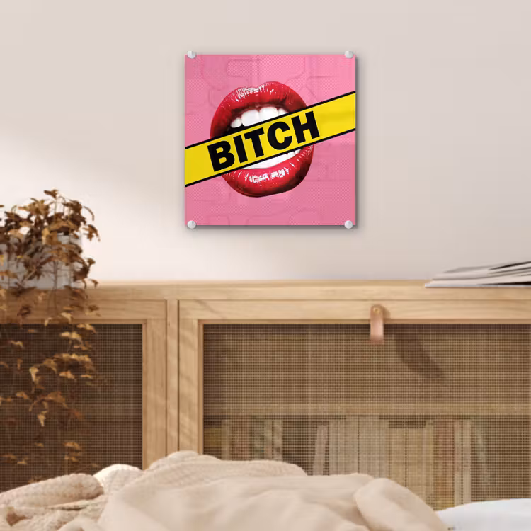 Lippen - Tekst - Kleurrijk plexiglas 5mm klein -sfeer4