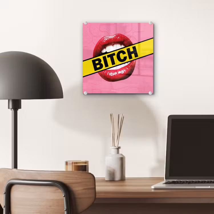 Lippen - Tekst - Kleurrijk plexiglas 5mm klein -sfeer6