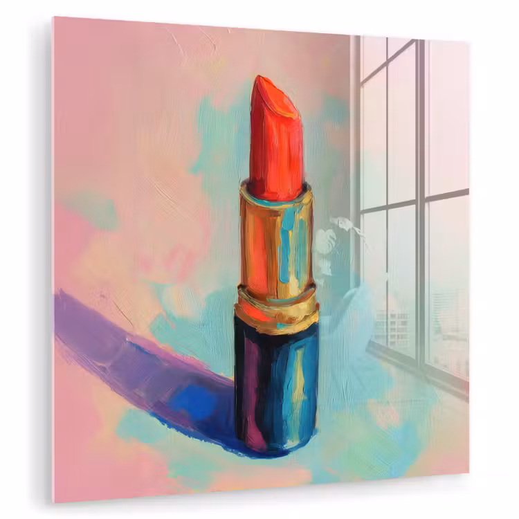 Lippenstift - Rood - Penseelstreken plexiglas 5mm klein -zzzproduct_nieuw