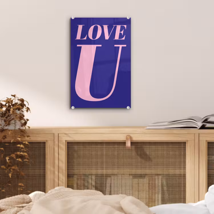 Love - Blauw - Valentijn plexiglas 5mm klein -sfeer4