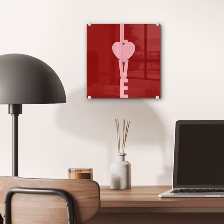 Love - Hart - Rood plexiglas 5mm klein -sfeer6