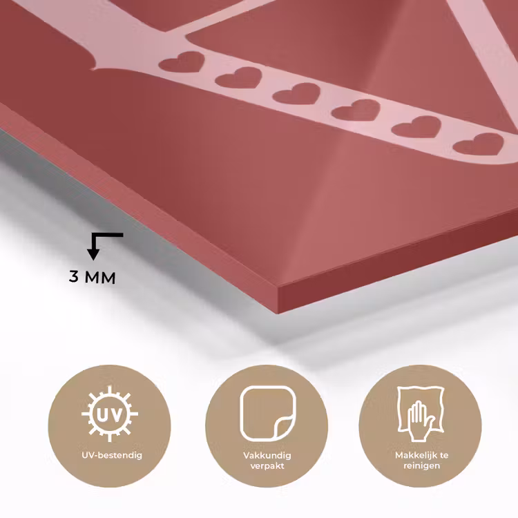 Love - Rood - Hatjes plexiglas 5mm klein -sfeer2