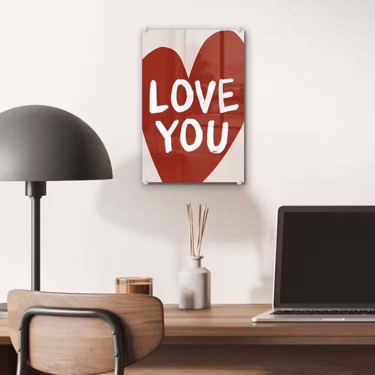 Loveyou - Hart - Rood plexiglas 5mm klein -sfeer6