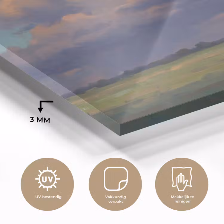Lucht - Wolken - Landschap - Modern - Oranje plexiglas 5mm klein -sfeer2