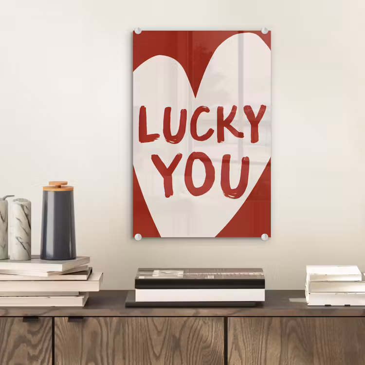 Lucky - Hart - Rood plexiglas 5mm klein -sfeer1