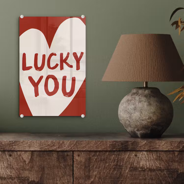 Lucky - Hart - Rood plexiglas 5mm klein -sfeer3