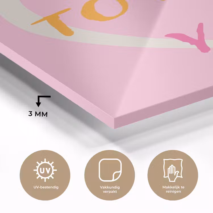 Lucky - Love - Valentijn - Roze plexiglas 5mm klein -sfeer2