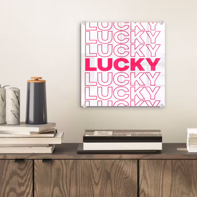 Lucky - Roze - Patroon plexiglas 5mm klein -sfeer1