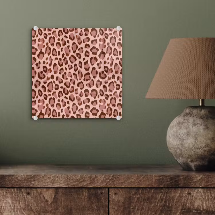 Luipaard - Patroon - Roze plexiglas 5mm klein 11 -sfeer3