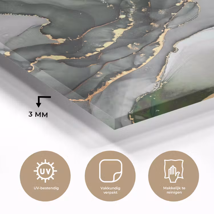 Luxe - Marmer - Groen plexiglas 5mm klein -sfeer2