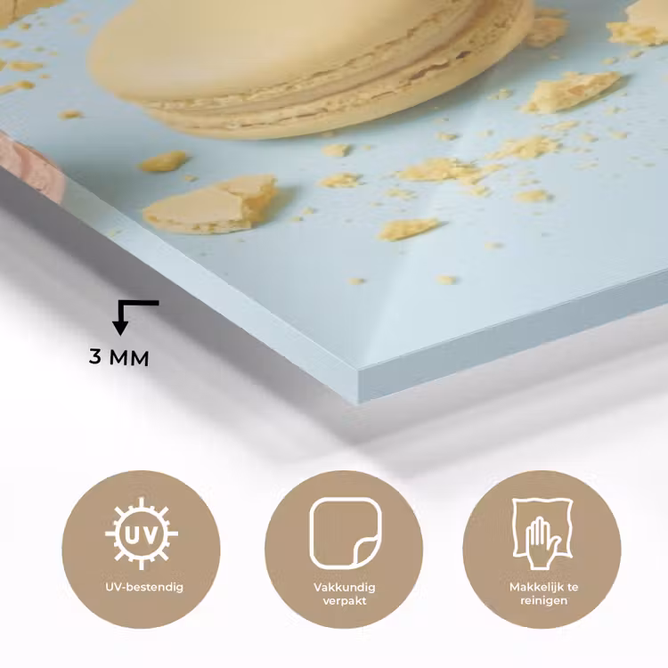 Macarons - Kleurrijk - Pastel plexiglas 5mm klein -sfeer2